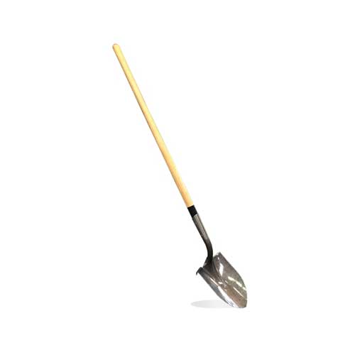 Reinforced forestry service round shovel